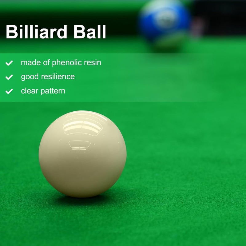 HMQQ 2 1/4" Pool Cue Ball and Professional AAAA Grade Billiards Balls, White Cue Ball, Set of 1,6oz - Image 3